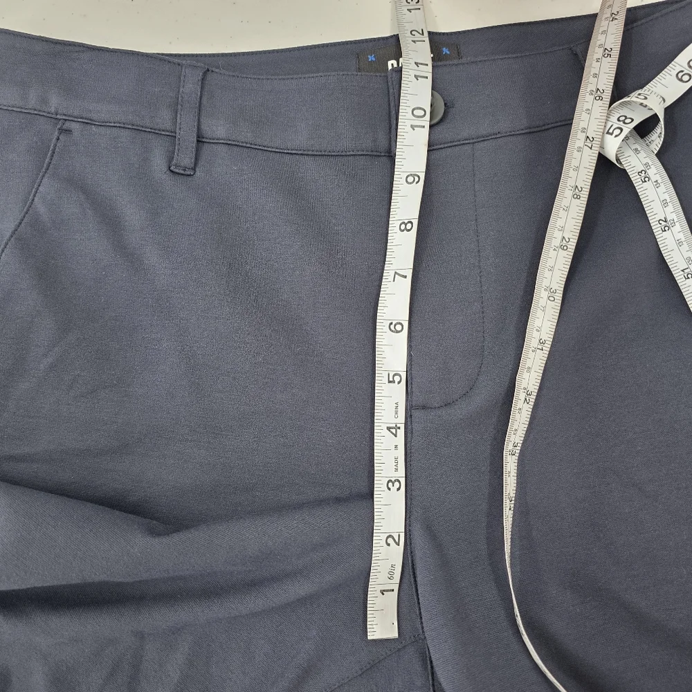 Paige Rickson Stretch Chino Trouser Shorts Men's Size 34 Dark Blue Transend Knit